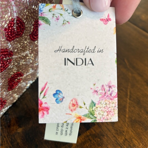 Fully beaded handbag.  Lollipop design. - Picture 4 of 7